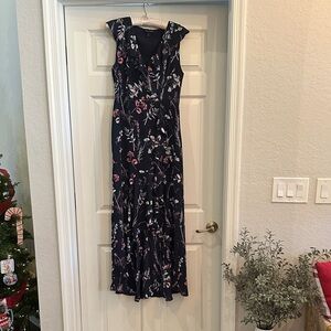 Banana Republic Navy Floral Maxi Dress
